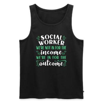 School Social Work Month Social - Männer Premium Bio Tank Top - Schwarz - Vorne - AI Model Male 178 light (178cm)