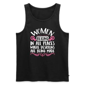 Feminist Women's Rights Female - Männer Premium Bio Tank Top - Schwarz - Vorne - Michal (187cm)