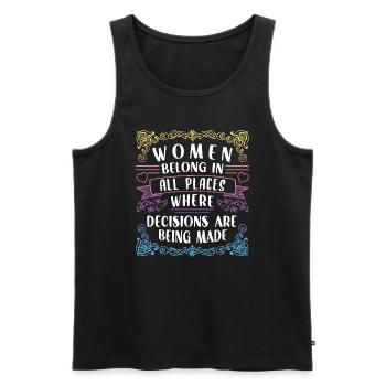 Feminist Women's Rights Female - Männer Premium Bio Tank Top - Schwarz - Vorne - Michal (187cm)
