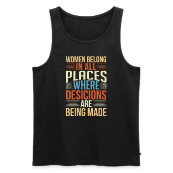Female Women's Rights Female - Männer Premium Bio Tank Top - Schwarz - Vorne - Michal (187cm)