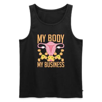 Female Women's Rights Female - Männer Premium Bio Tank Top - Schwarz - Vorne - Michal (187cm)