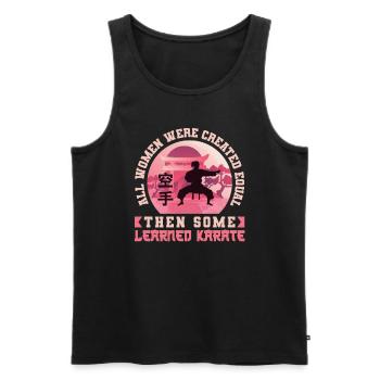 Karate Black Belt Gi Uniform All - Männer Premium Bio Tank Top - Schwarz - Vorne - AI Model Male 178 light (178cm)