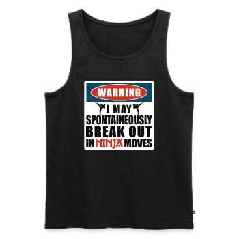 Karate Black Belt Gi Uniform - Männer Premium Bio Tank Top - Schwarz - Vorne - Michal (187cm)