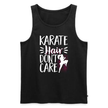 Karate Black Belt Gi Uniform - Männer Premium Bio Tank Top - Schwarz - Vorne - Michal (187cm)
