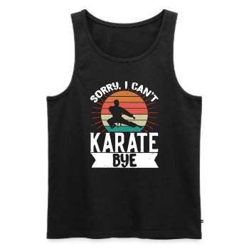 Karate Black Belt Gi Uniform - Männer Premium Bio Tank Top - Schwarz - Vorne - Michal (187cm)
