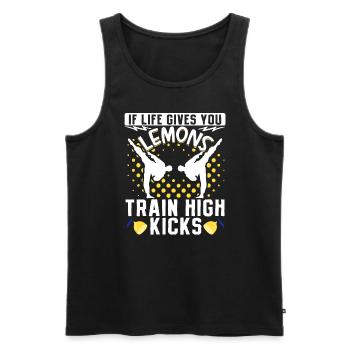 Karate Black Belt Gi Uniform If - Männer Premium Bio Tank Top - Schwarz - Vorne - Michal (187cm)