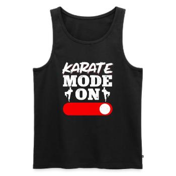 Karate Black Belt Gi Uniform - Männer Premium Bio Tank Top - Schwarz - Vorne - Michal (187cm)