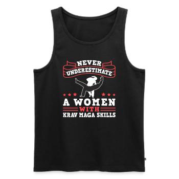 Krav Maga Apparel Israélien Self - Débardeur bio Premium Homme - noir - Devant - AI Model Male 178 light (178cm)