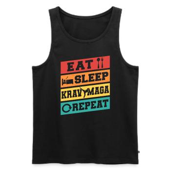 Krav Maga Apparel Israélien Self - Débardeur bio Premium Homme - noir - Devant - Michal (187cm)