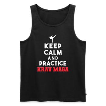 Krav Maga Apparel Israélien Self - Débardeur bio Premium Homme - noir - Devant - Michal (187cm)