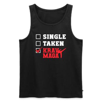Krav Maga Apparel Israeli Self - Men's Premium Organic Tank Top - black - Front - AI Model Male 178 light (178cm)