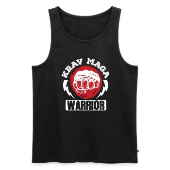 Krav Maga Apparel Israeli Self - Men's Premium Organic Tank Top - black - Front - AI Model Male 178 light (178cm)