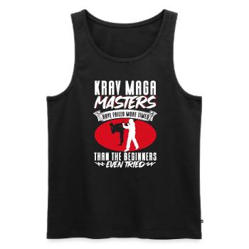 Krav Maga Apparel Israélien Self - Débardeur bio Premium Homme - noir - Devant - Michal (187cm)
