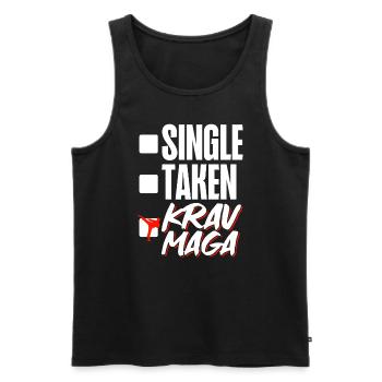 Krav Maga Apparel Israeli Self - Men's Premium Organic Tank Top - black - Front - AI Model Male 178 light (178cm)