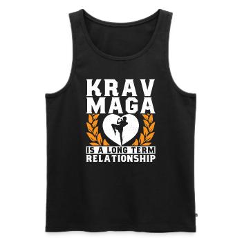 Krav Maga Apparel Israélien Self - Débardeur bio Premium Homme - noir - Devant - Michal (187cm)