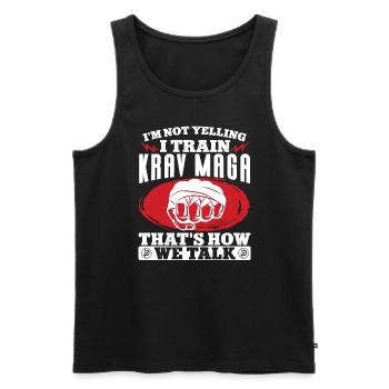 Krav Maga Apparel Israeli Self - Men's Premium Organic Tank Top - black - Front - Michal (187cm)