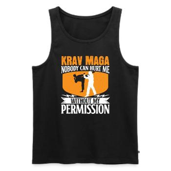 Krav Maga Apparel Israélien Self - Débardeur bio Premium Homme - noir - Devant - Michal (187cm)