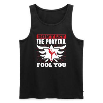 Krav Maga Apparel Israeli Self - Men's Premium Organic Tank Top - black - Front - AI Model Male 178 light (178cm)