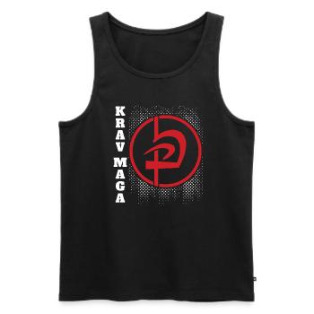 Krav Maga Apparel Israeli Self - Men's Premium Organic Tank Top - black - Front - AI Model Male 178 light (178cm)
