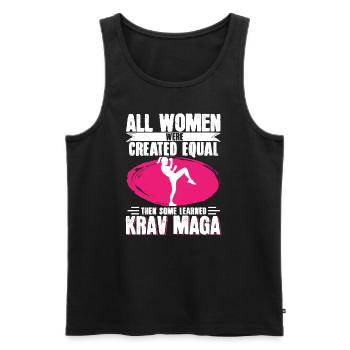Krav Maga Apparel Israeli Self - Men's Premium Organic Tank Top - black - Front - Michal (187cm)
