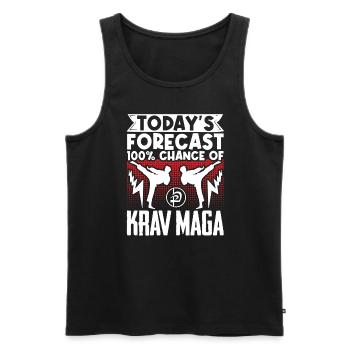 Krav Maga Apparel Israélien Self - Débardeur bio Premium Homme - noir - Devant - AI Model Male 178 light (178cm)
