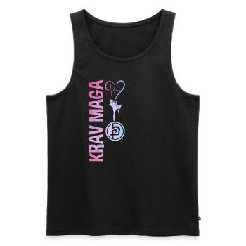 Krav Maga Apparel Israeli Self - Men's Premium Organic Tank Top - black - Front - AI Model Male 178 light (178cm)