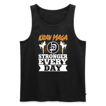 Krav Maga Apparel Israélien Self - Débardeur bio Premium Homme - noir - Devant - AI Model Male 178 light (178cm)