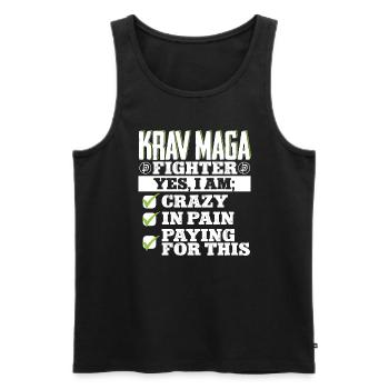 Krav Maga Apparel Israélien Self - Débardeur bio Premium Homme - noir - Devant - AI Model Male 178 light (178cm)