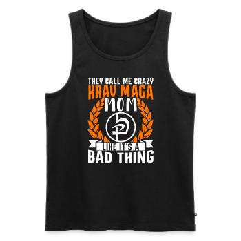 Krav Maga Apparel Israélien Self - Débardeur bio Premium Homme - noir - Devant - Michal (187cm)