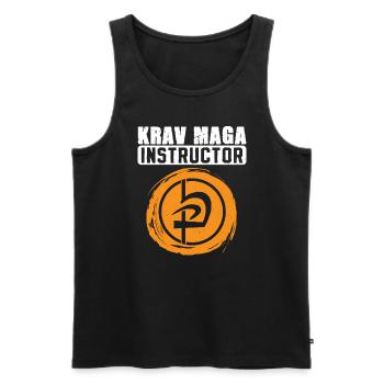 Krav Maga Apparel Israeli Self - Men's Premium Organic Tank Top - black - Front - AI Model Male 178 light (178cm)