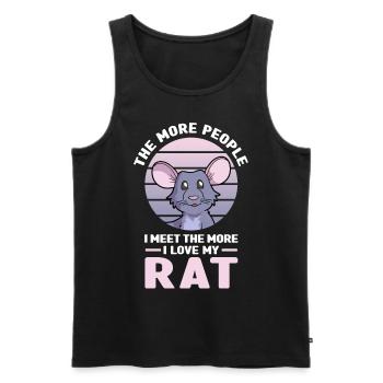 Rat - Men's Premium Organic Tank Top - black - Front - AI Model Male 178 light (178cm)