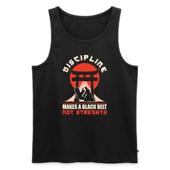 Brazilian Jiu Jitsu MMA Bjj Hugger - Männer Premium Bio Tank Top - Schwarz - Vorne - Michal (187cm)