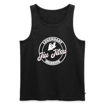 Brazilian Jiu Jitsu MMA Bjj Hugger - Männer Premium Bio Tank Top - Schwarz - Vorne - Michal (187cm)