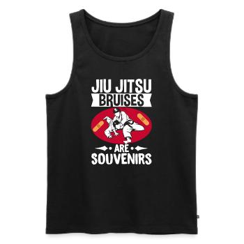 Brazilian Jiu Jitsu MMA Bjj Hugger - Männer Premium Bio Tank Top - Schwarz - Vorne - Michal (187cm)