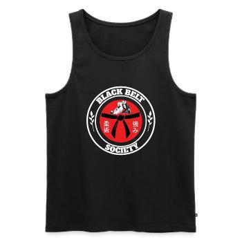 Brazilian Jiu Jitsu MMA Bjj Hugger - Männer Premium Bio Tank Top - Schwarz - Vorne - Michal (187cm)