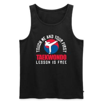 TKD Korean Martial Arts Tae Kwon - Männer Premium Bio Tank Top - Schwarz - Vorne - AI Model Male 178 light (178cm)