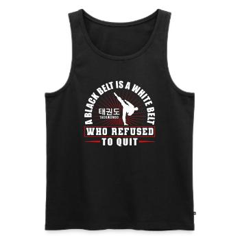 TKD Korean Martial Arts Tae Kwon - Männer Premium Bio Tank Top - Schwarz - Vorne - AI Model Male 178 light (178cm)