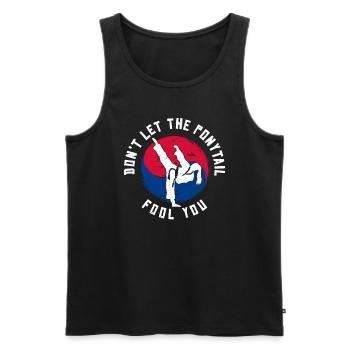 TKD Korean Martial Arts Tae Kwon - Männer Premium Bio Tank Top - Schwarz - Vorne - Michal (187cm)