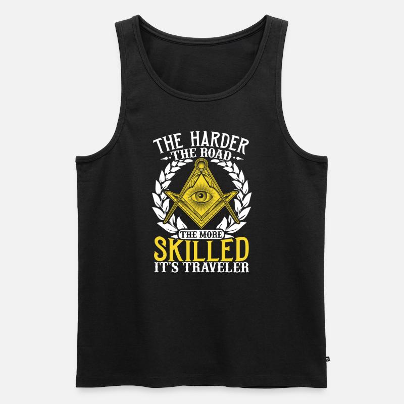 Masonic Freemasonry Fraternal - Männer Premium Bio Tank Top - Schwarz