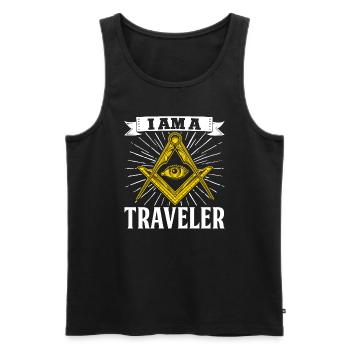Masonic Freemasonry Fraternal - Männer Premium Bio Tank Top - Schwarz - Vorne - AI Model Male 178 light (178cm)