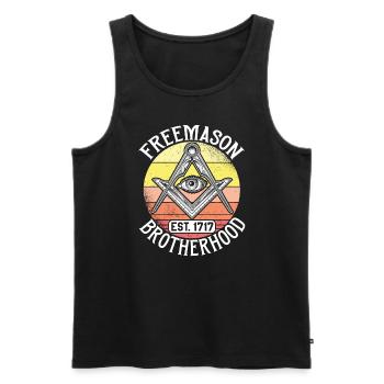 Masonic Freemasonry Fraternal - Männer Premium Bio Tank Top - Schwarz - Vorne - AI Model Male 178 light (178cm)