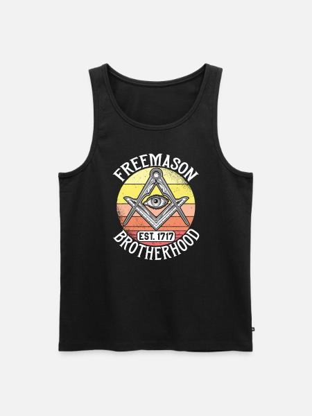 Masonic Freemasonry Fraternal - Männer Premium Bio Tank Top - Schwarz