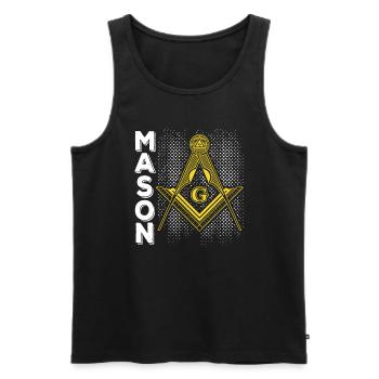 Masonic Freemasonry Fraternal - Männer Premium Bio Tank Top - Schwarz - Vorne - Michal (187cm)