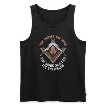 Masonic Freemasonry Fraternal - Männer Premium Bio Tank Top - Schwarz - Vorne - Michal (187cm)