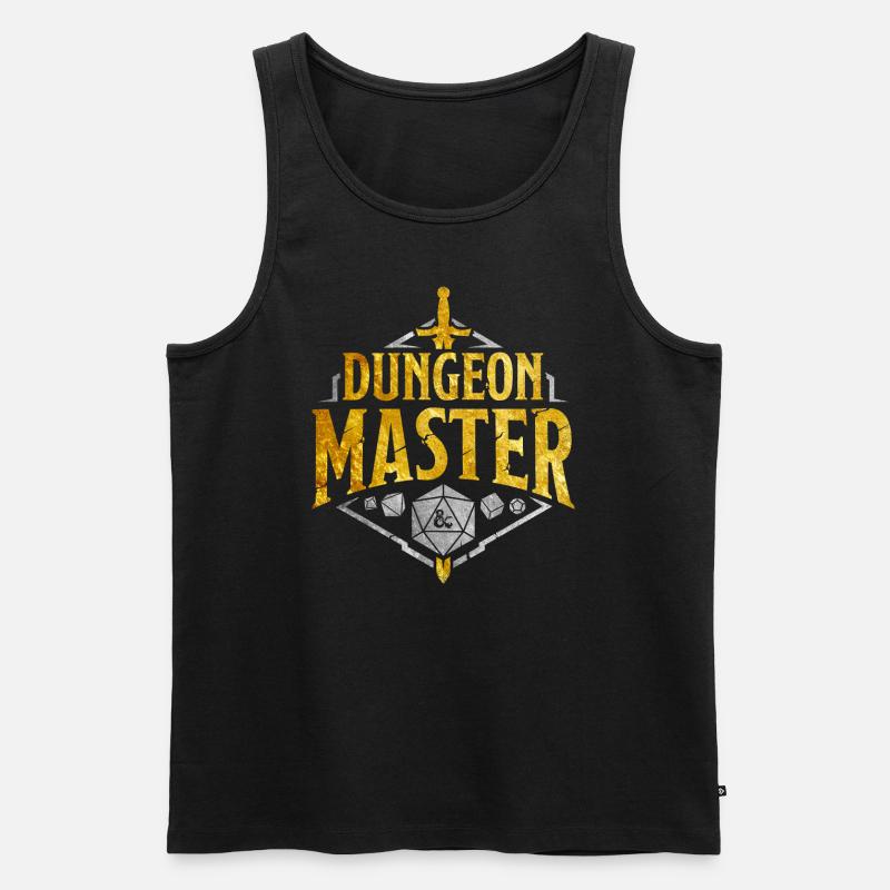 Dungeons And Dragons Dungeon Master Oro Argento - Canottiera ecologica premium da uomo - nero