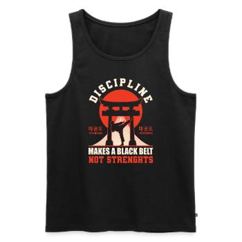 TKD Korean Martial Arts Tae Kwon - Männer Premium Bio Tank Top - Schwarz - Vorne - Michal (187cm)