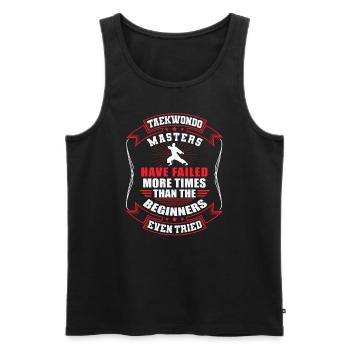 TKD Korean Martial Arts Tae Kwon - Männer Premium Bio Tank Top - Schwarz - Vorne - Michal (187cm)
