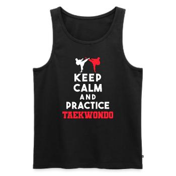 TKD Korean Martial Arts Tae Kwon - Männer Premium Bio Tank Top - Schwarz - Vorne - Michal (187cm)