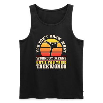 TKD Korean Martial Arts Tae Kwon - Männer Premium Bio Tank Top - Schwarz - Vorne - Michal (187cm)