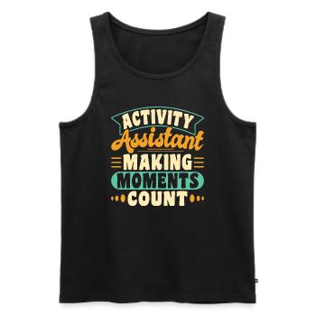 Awesome Activity Director - Männer Premium Bio Tank Top - Schwarz - Vorne - Michal (187cm)